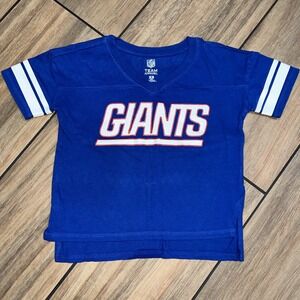 NFL New York Giants Girls T Shirt Top Sz XS Blue Shirt